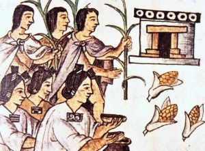 Ofrendas con maíz, Códice Florentino