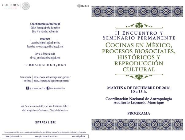 II Encuentro y Seminario Permanente de Cocinas en México 1