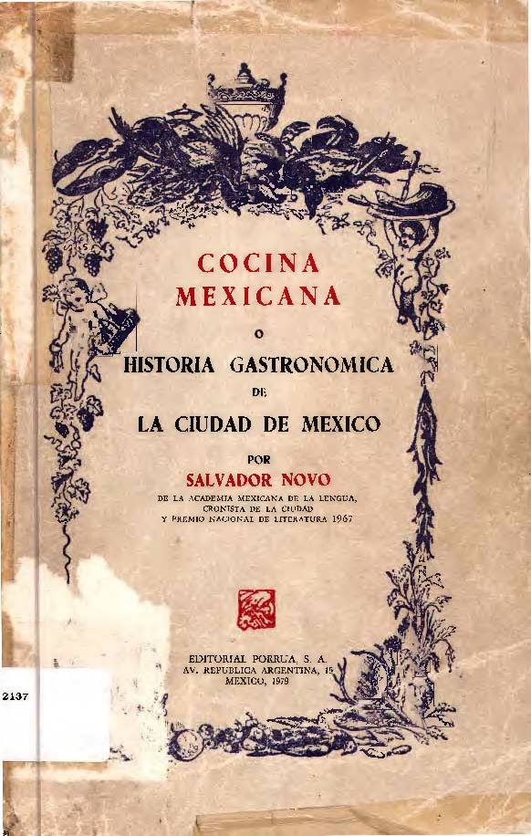 Cocina Mexicana o Historia Gastronómica de la CDMX – LIBRO DIGITAL en PDF