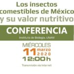 El SEMINARIO «Los insectos comestibles de México y su valor nutritivo» será transmitido en vivo.
