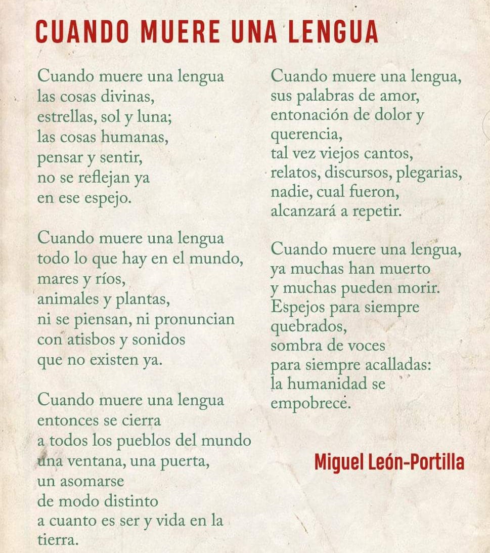 «Cuando MUERE una lengua» Poema y cuento animado en NAHUATL y español
