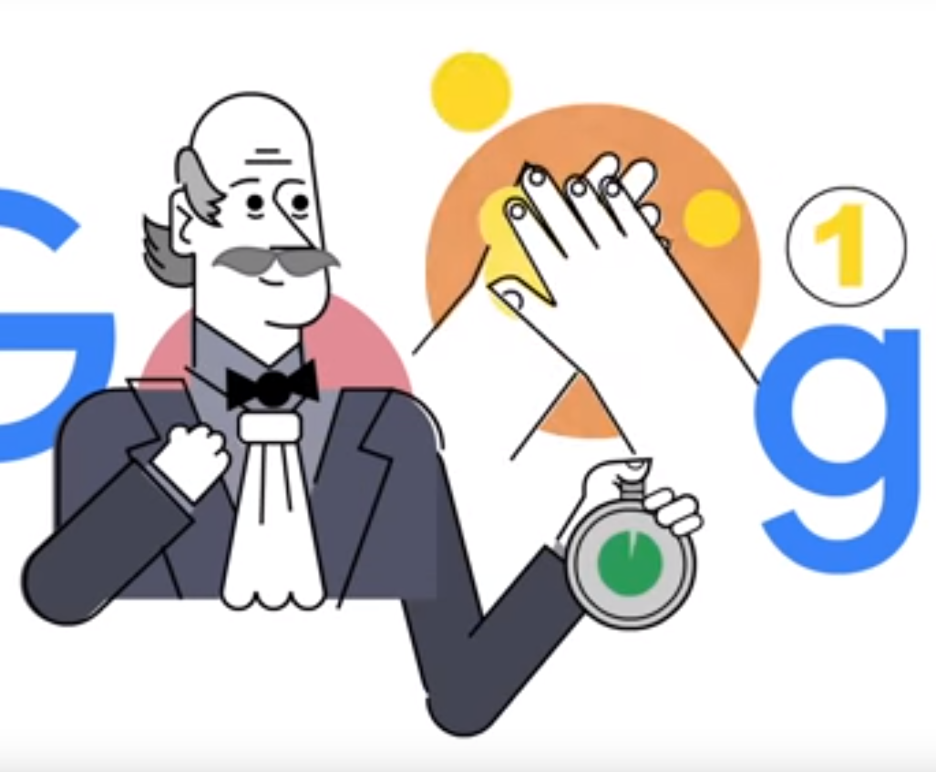 Google hace un homenaje al médico Ignaz Semmelweis y la importancia del lavado de manos