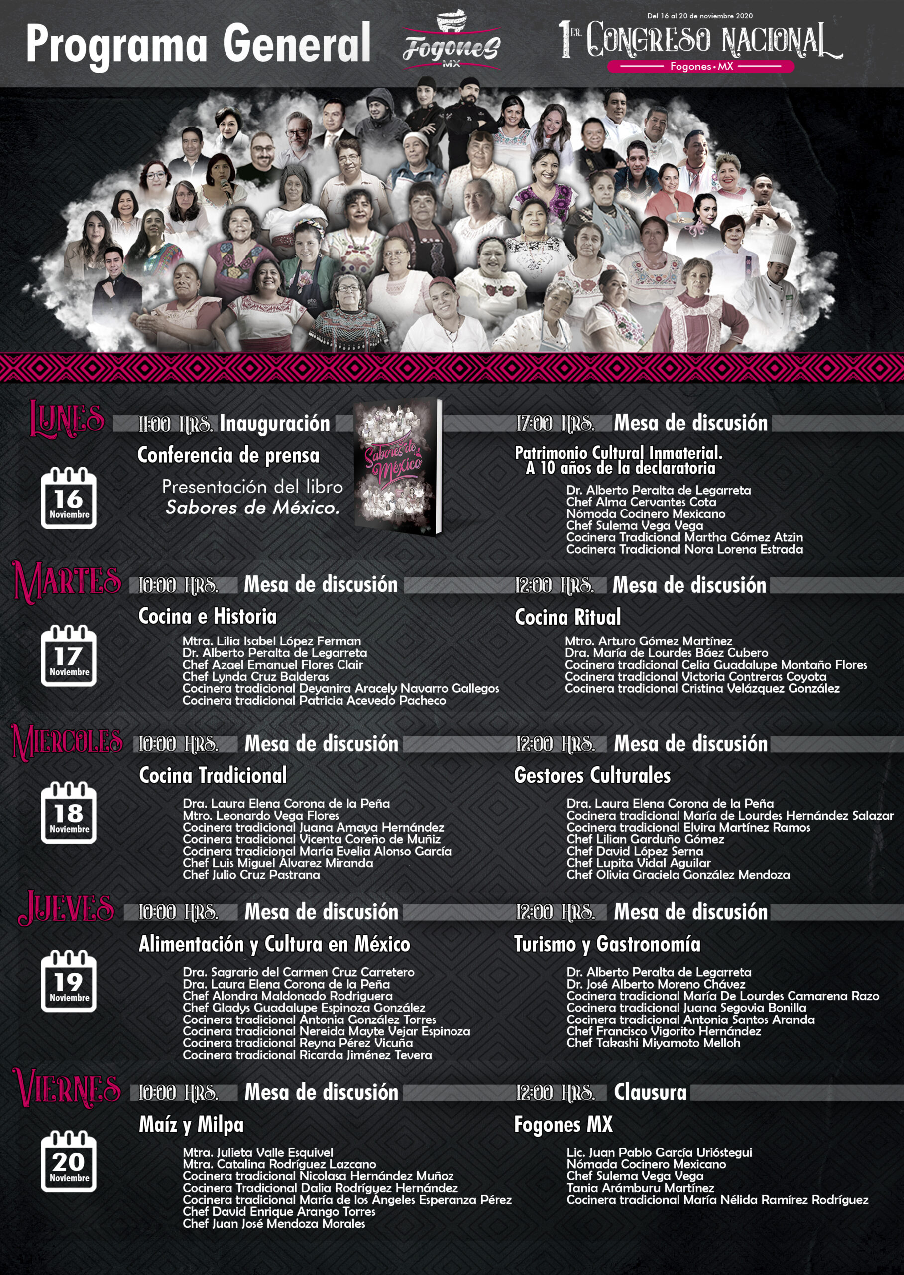 Invitan a participar en el 1er Congreso Nacional Fogones MX / Presentación del libro «Sabores de México»
